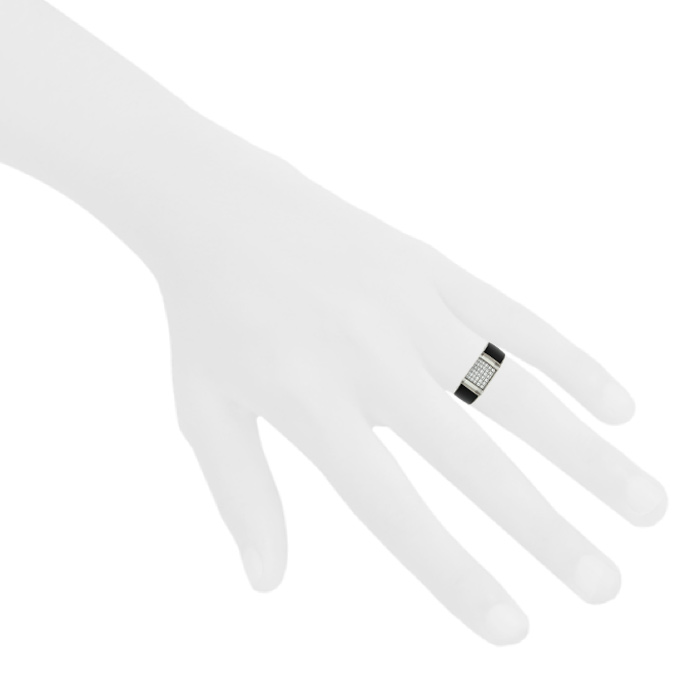 Chaumet Class One Black
White ring in white gold, ceramic and diamonds - Detail D1
