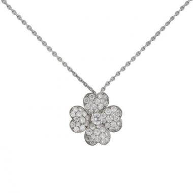 Broche-pendentif Van Cleef & Arpels Cosmos moyen modèle en or blanc et en diamants