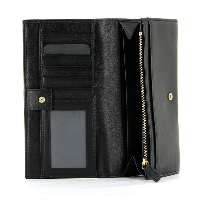 Bulgari Bulgari Bulgari wallet in black leather - Detail D1