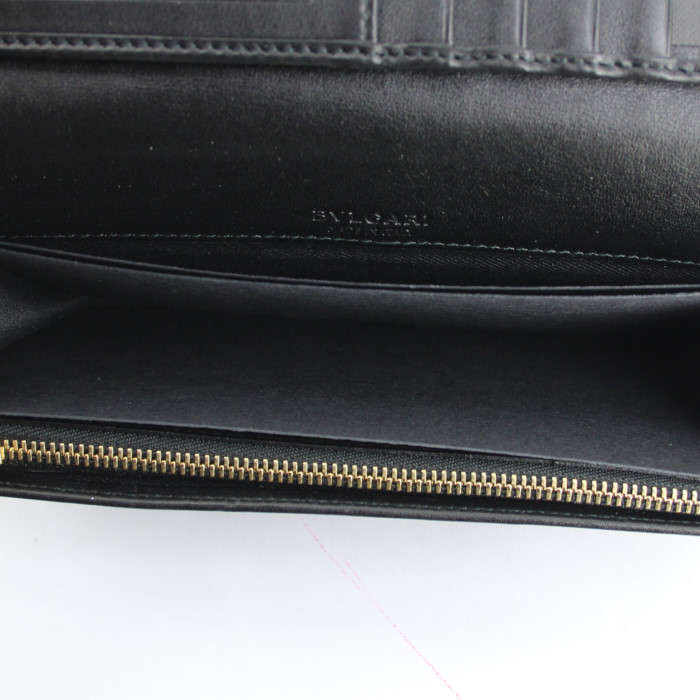 Portafogli Bulgari Bulgari in pelle nera - Detail D3