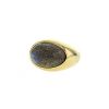 Pomellato asymmetric 1990's ring in yellow gold and labradorite - 00pp thumbnail