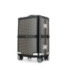 Goyard Bourget suitcase in monogram canvas and black leather - 00pp thumbnail