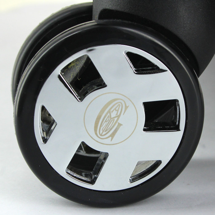 Valigia in tela monogram cerata e pelle nera - Detail D4