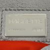 Bolso de mano Fendi Baguette en lona Monogram y cuero plateado - Detail D4 thumbnail