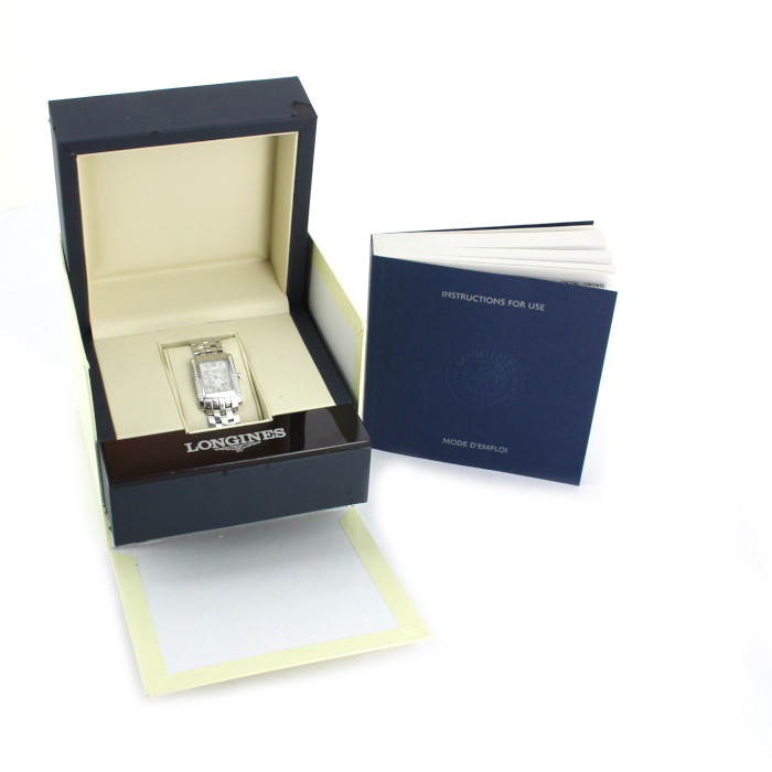 Montre Longines Elegance-Dolcevita en acier Ref :  L5.502.0 Vers  2000 - Detail D2