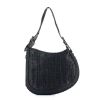 Fendi Oyster handbag in black leather - 360 thumbnail