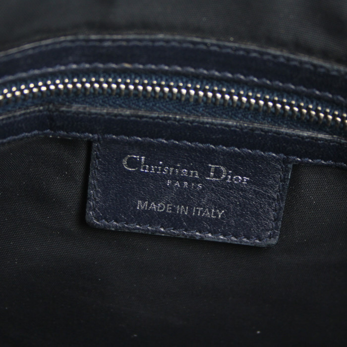 Borsa Dior modello medio in pelle blu cannage - Detail D3