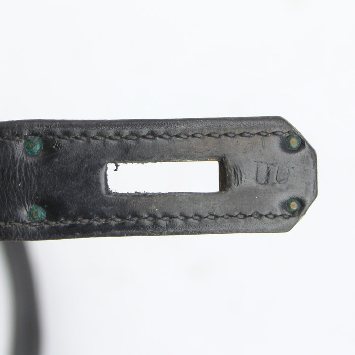 Hermes Kelly 35 cm handbag in black box leather - Detail D5