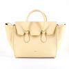 Celine Tie Bag medium model handbag in beige leather - 360 thumbnail