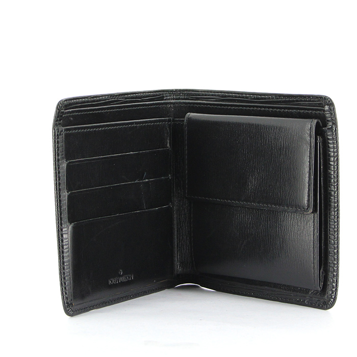 Louis Vuitton wallet in black epi leather - Detail D1