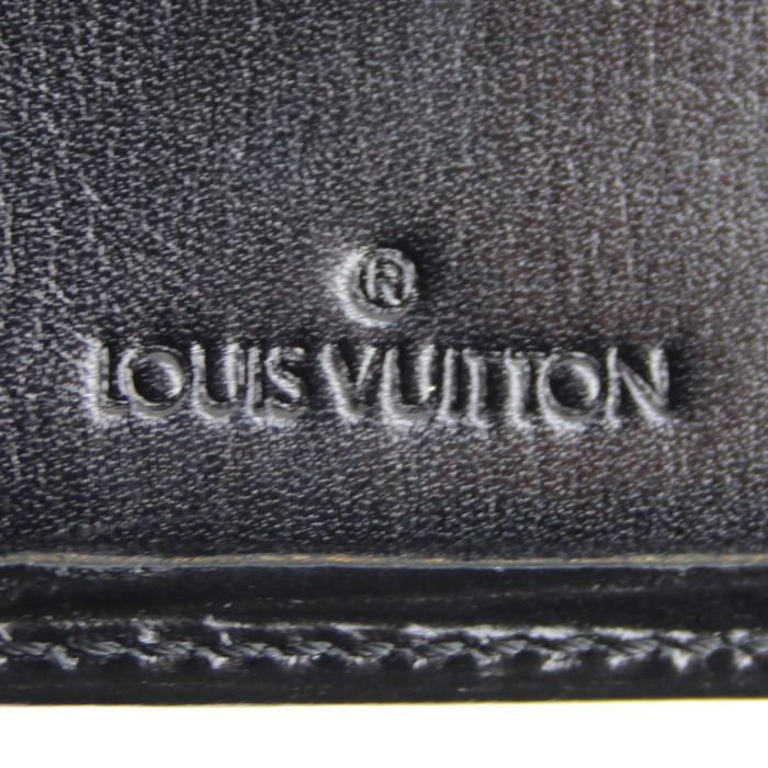 Portefeuille Louis Vuitton en cuir épi noir - Detail D2