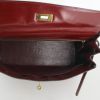 Hermes Kelly 35 cm handbag in burgundy box leather - Detail D2 thumbnail