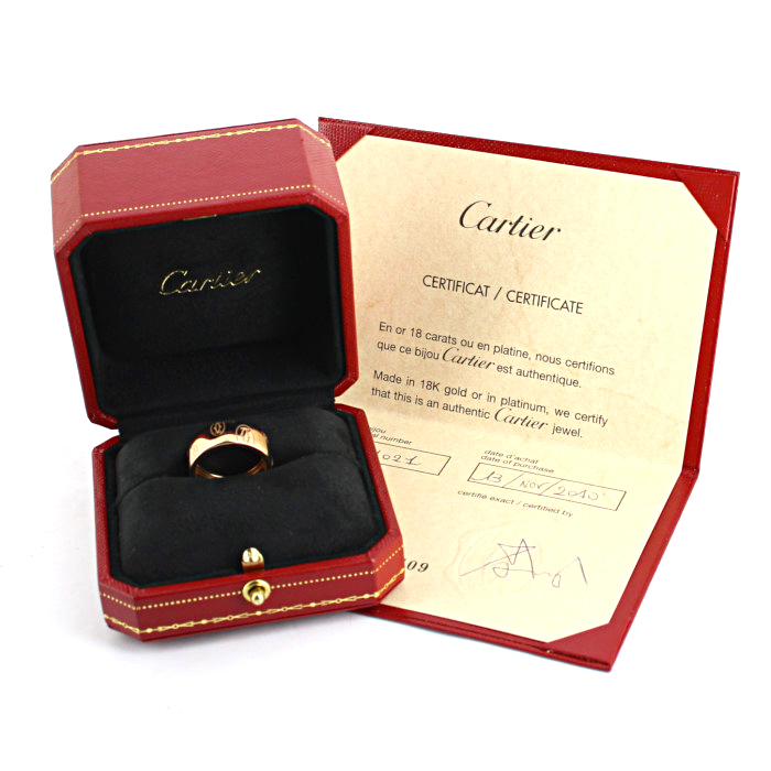 Bague Cartier Happy Birthday grand modèle en or rose - Detail D2