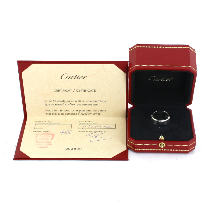 Bague Cartier Happy Birthday grand modèle en or blanc - Detail D2