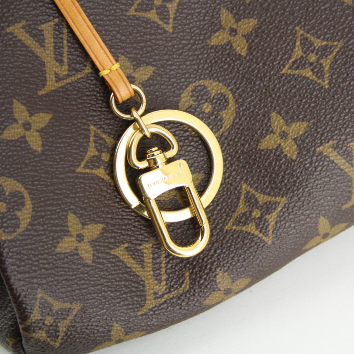 Louis Vuitton Artsy small model handbag in monogram canvas and natural leather - Detail D4