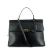 Balenciaga Dix Cartable handbag in black leather - 360 thumbnail