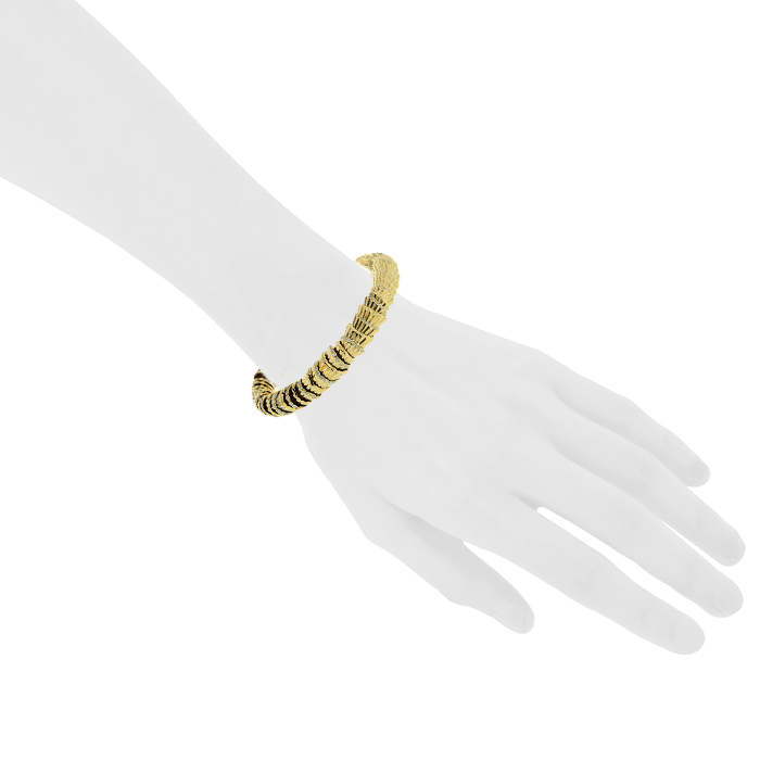 Bracelet articulé Boucheron Exquises confidences en or jaune et diamants - Detail D1