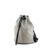 Hermes handbag in off-white canvas and blue leather - 00pp thumbnail