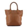 Bottega Veneta shopping bag in brown braided leather and brown grained leather - 360 thumbnail