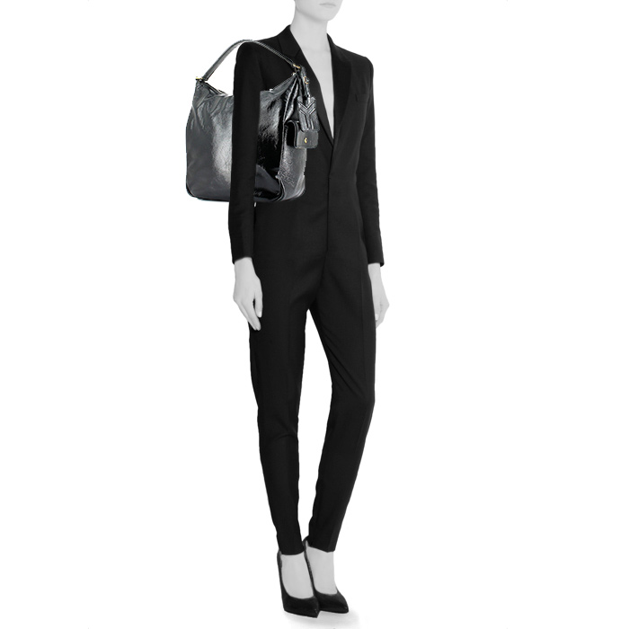 Yves Saint Laurent Multy handbag in black leather - Detail D1