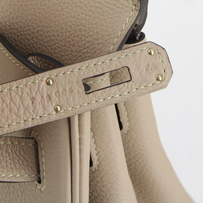 Hermes Birkin 35 cm handbag in grey togo leather - Detail D4