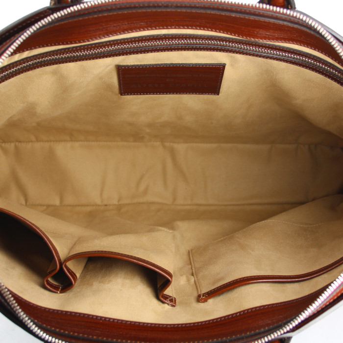 Borsa portadocumenti Dunhill in pelle marrone sfumato - Detail D2