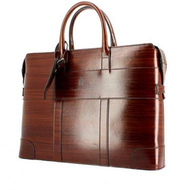 Dunhill briefcase in shading brown leather