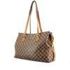 Louis Vuitton shopping bag in damier canvas and natural leather - 00pp thumbnail