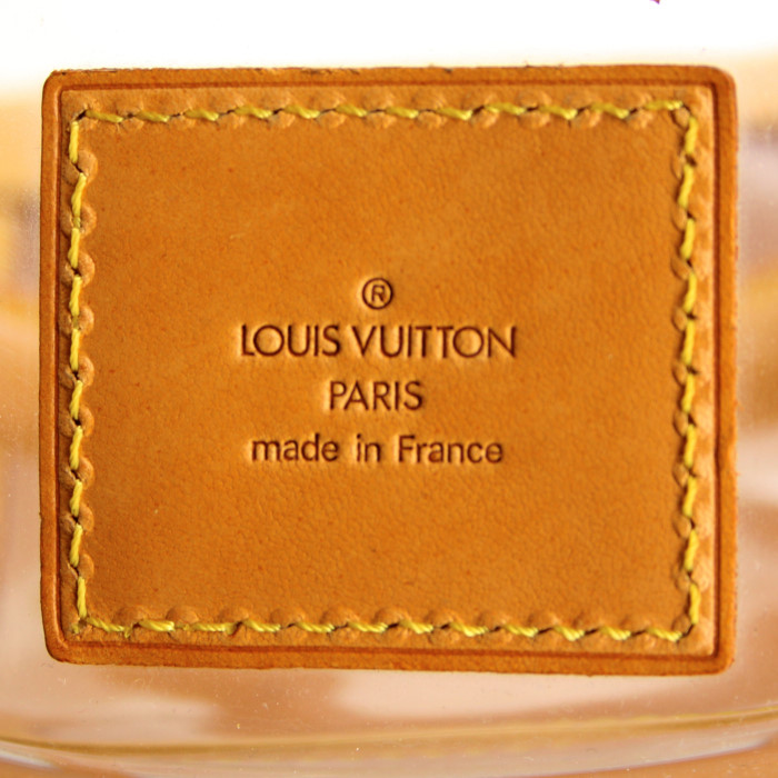 Louis Vuitton shopping bag in natural leather and transparent vinyl - Detail D3