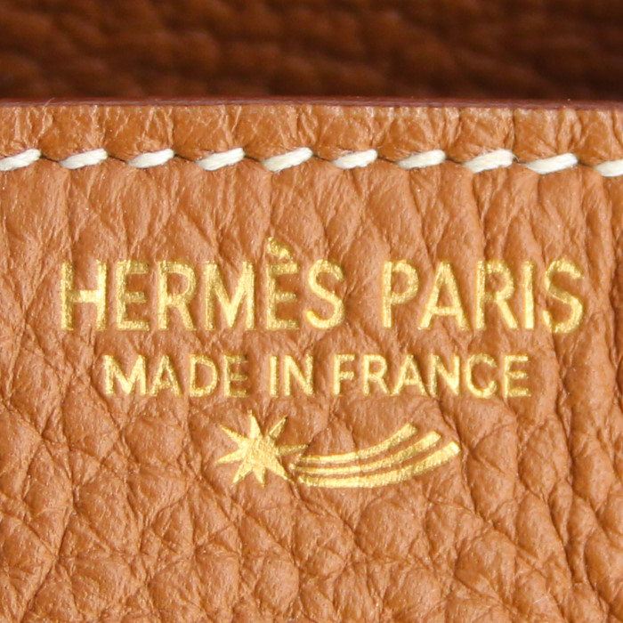 Borsa Hermes Birkin 40 cm in pelle togo gold - Detail D3