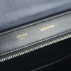 Celine Trapeze large model handbag in black and etoupe leather and blue suede - Detail D3 thumbnail