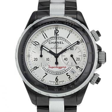 Orologio Chanel J12 Chronographe in caucciù  nero e acciaio Circa  2010 