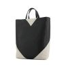 Celine shopping bag in black and white canvas - 00pp thumbnail