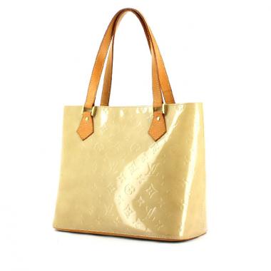 Sac cabas Louis Vuitton Houston en cuir vernis monogram beige