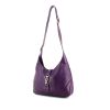 Gucci Jackie medium model shoulder bag in purple leather - 00pp thumbnail