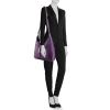 Gucci Jackie medium model shoulder bag in purple leather - Detail D1 thumbnail