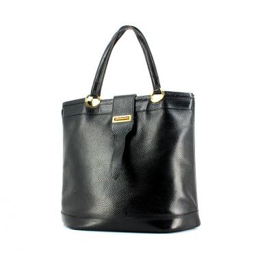 Hermes Berry handbag in black grained leather