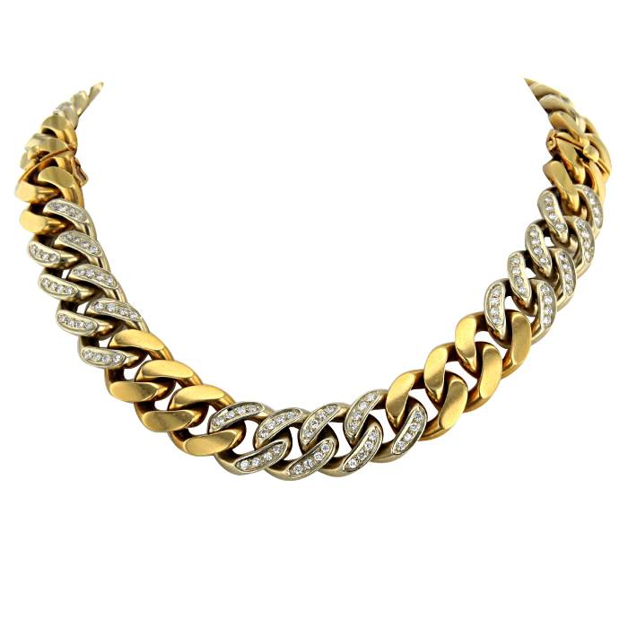 Collier Ras-du-cou Vintage Années 70 - Alliage Métal Et émail - Pendentif Goutte Argenté - Occasion