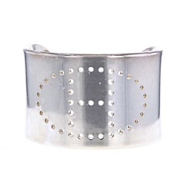 Brazalete Hermes Eclipse modelo grande en plata