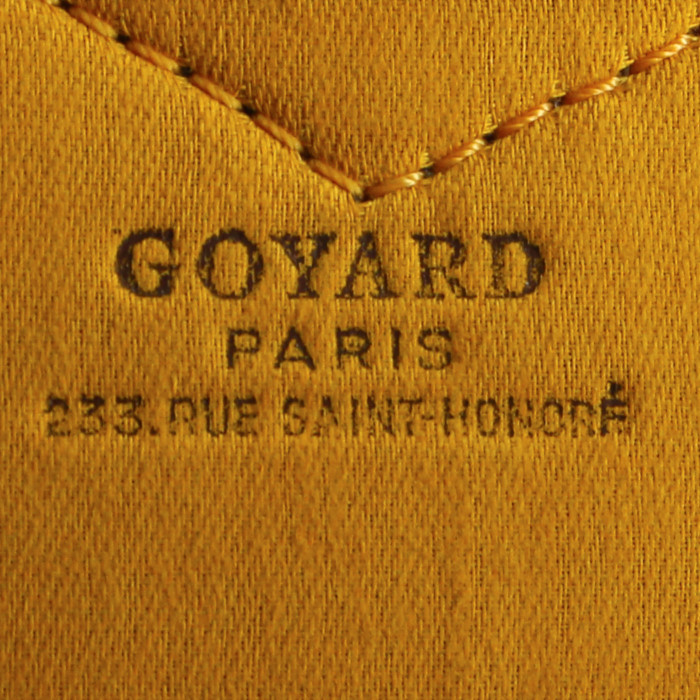 Goyard Béluga travel bag in monogram canvas and burgundy leather - Detail D3