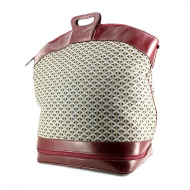 Borsa da viaggio Goyard Béluga in tessuto monogrammato e pelle bordeaux