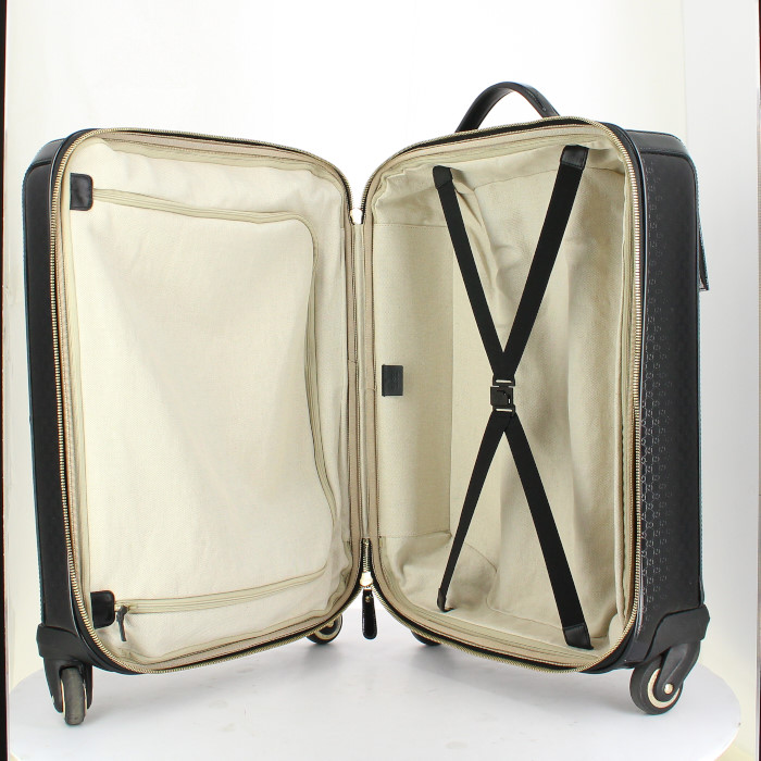 Maleta Gucci en charol Monogram negro - Detail D2