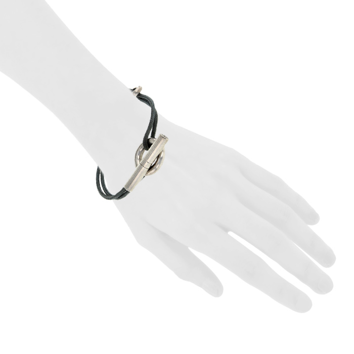 Bracciale Hermes Glénan modello piccolo in argento - Detail D1