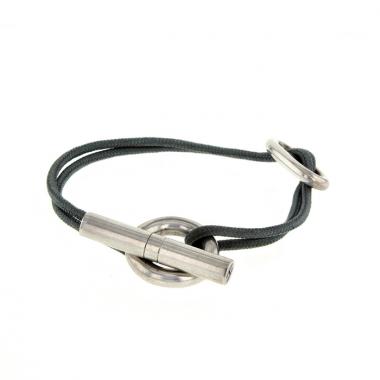 Brazalete Hermes Glénan modelo pequeño en plata