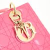 Dior Lady Dior handbag in candy pink patent leather - Detail D5 thumbnail