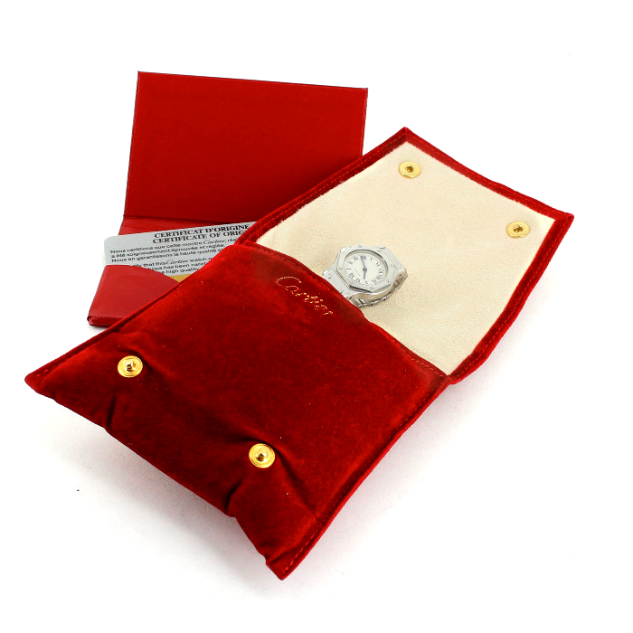 Reloj Cartier Santos Ronde de acero Circa  1986 - Detail D2