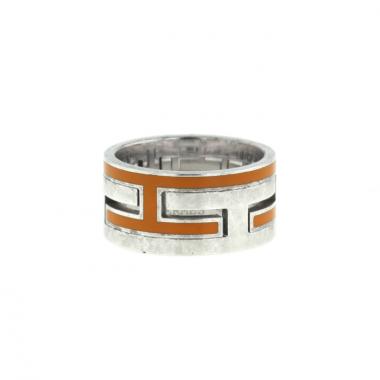 Hermes Move ring in palladium and enamel