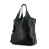 Burberry shopping bag in black grained leather - 00pp thumbnail