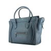 Bolso de mano Celine Luggage modelo mediano en cuero granulado azul gris - 00pp thumbnail