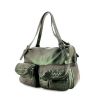 Bottega Veneta handbag in smooth leather and green braided leather - 00pp thumbnail